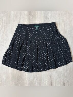 Lauren Ralph Lauren Women’s Size 14 Black White Pleated Mini Skirt